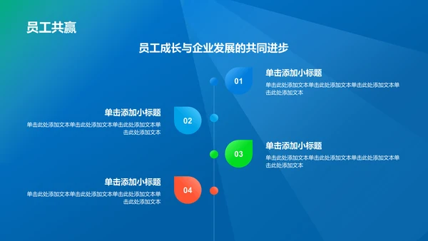 蓝色渐变风企业文化宣传PPT模板