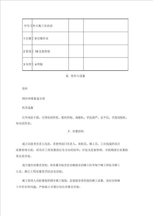 钢丝网骨架复合管施工工法