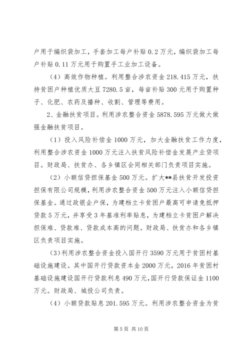 财政涉农资金统筹整合使用实施方案.docx