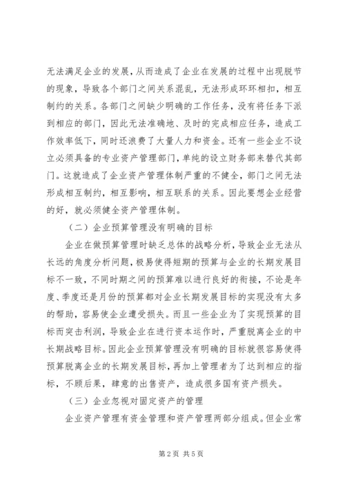 企业资产管理现状与对策分析.docx