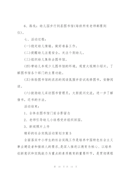 精彩的社会实践活动策划方案.docx