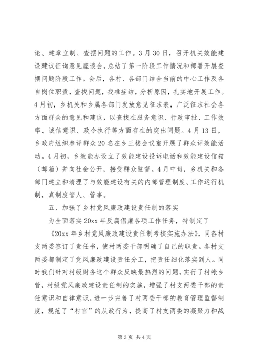 乡镇纪检监察工作的情况汇报.docx