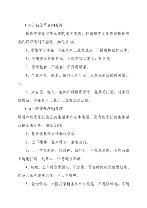 好习惯伴我成长养成教育活动方案.docx