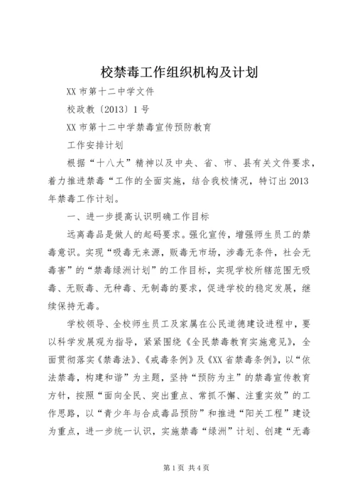 校禁毒工作组织机构及计划.docx