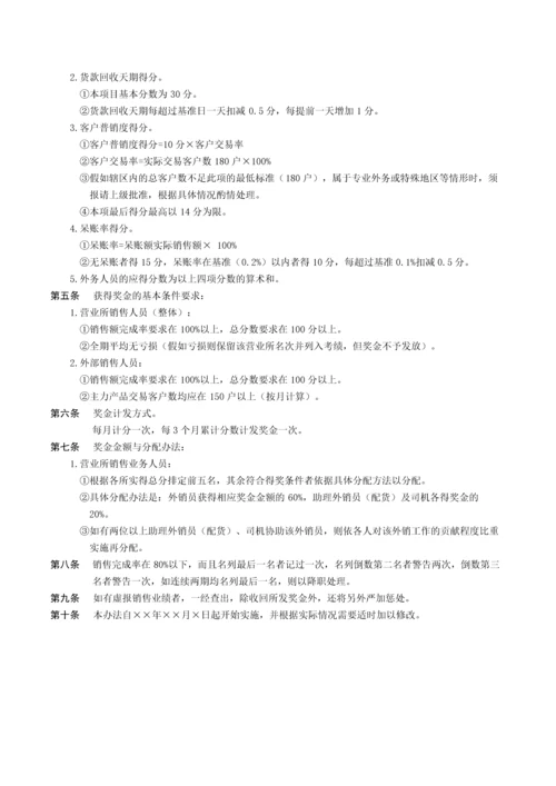 销售人员绩效奖金发放办法.docx