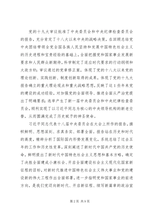 十九大精神宣讲材料.docx