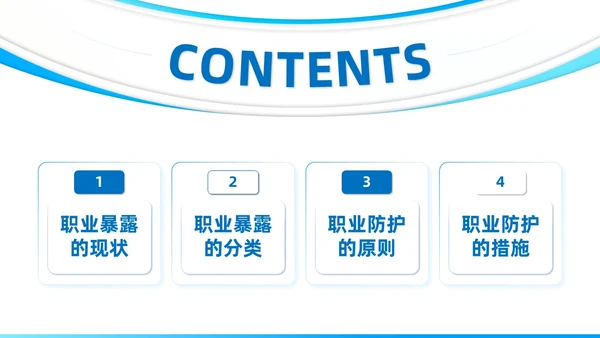 蓝色系商务简约护士职业安全防护PPT课件职业健康知识培训
