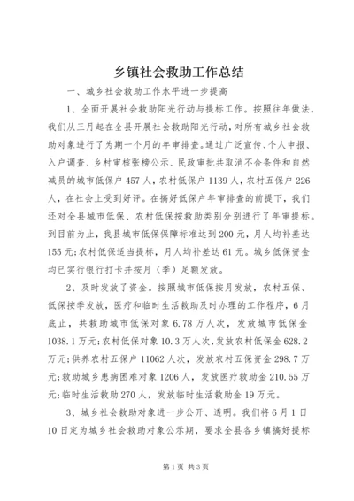 乡镇社会救助工作总结.docx