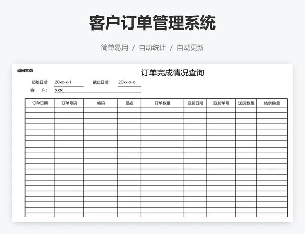 客户订单管理系统