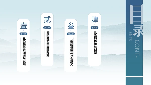 蓝色中国风非遗扎染的艺术魅力PPT模板