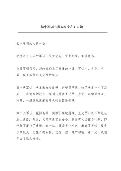 初中军训心得500字左右5篇.docx