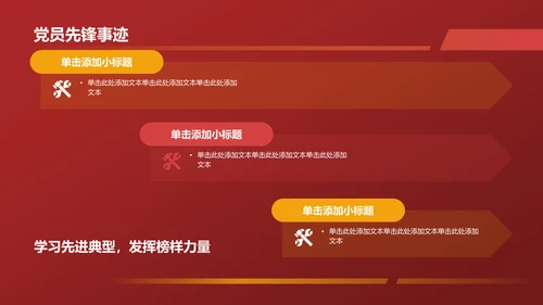 红色商务风学习四史 不忘初心PPT模板