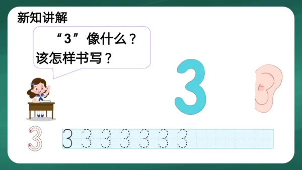 人教版一年级上册3.1  1~5的认识课件(共28张PPT)