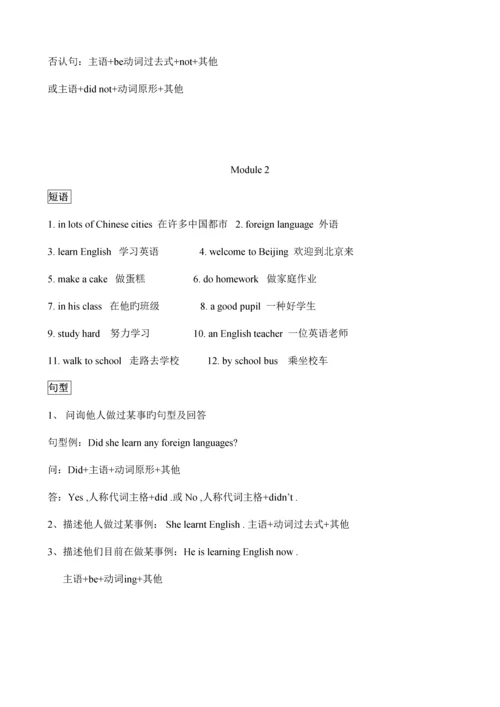 2023年外研版三起小学英语五年级下册知识点归纳.docx