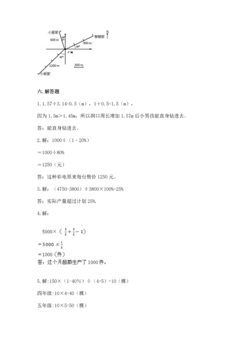 小学数学六年级上册期末测试卷（易错题）word版.docx