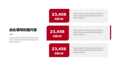 业绩亮点-红色商务风3项并列数据图示