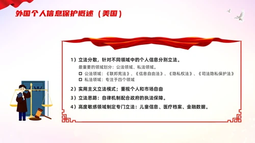红色简约个人信息保护法PPT模板宣传PPT动态PPT法律