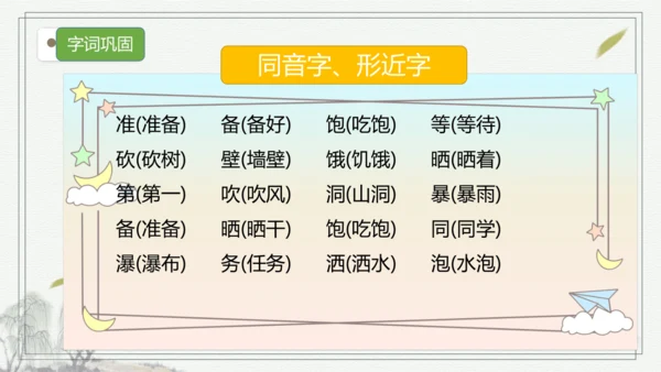 部编版三年级语文上册第四单元复习  课件
