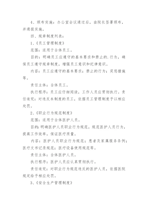 医院规章制度和岗位职责.docx