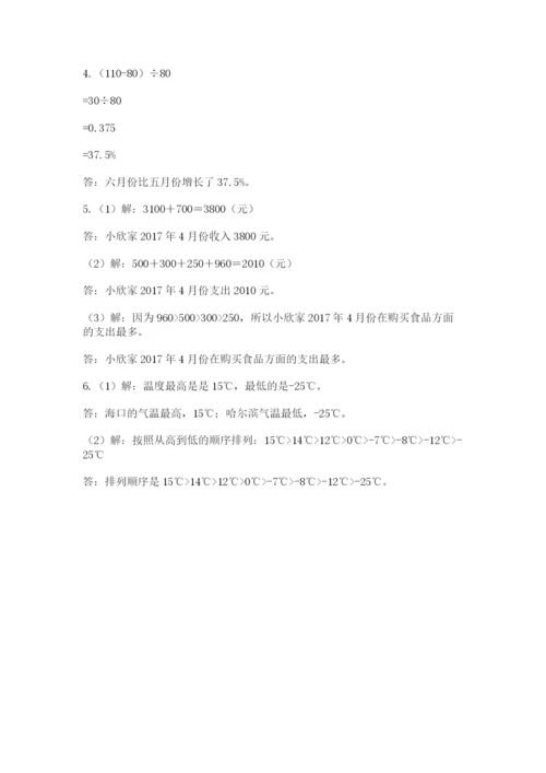 苏教版六年级数学小升初试卷及答案1套.docx