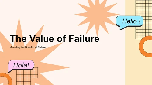橙色插画风英语演讲 Why Failure Is the Key to SuccessPPT模板