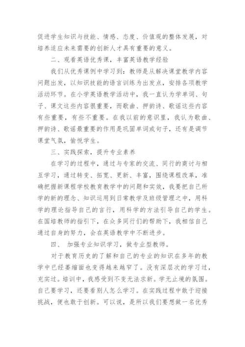 英语教师国培个人研修总结.docx