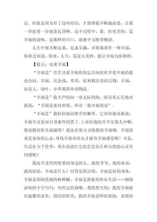 关于追求幸福的作文.docx