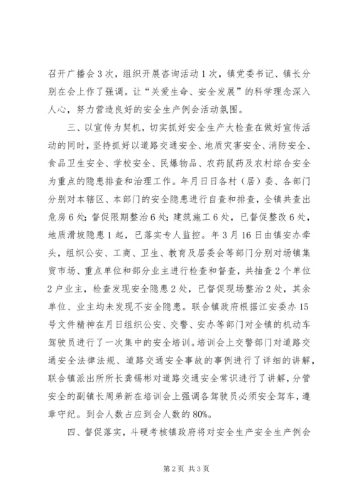 乡镇安全生产例会活动情况汇报材料.docx