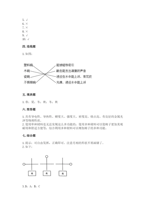 教科版二年级上册科学期末测试卷【考点梳理】.docx