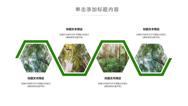 绿色森林植树造林林业木材园动态PPT模板