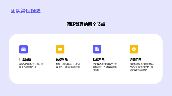 紫色医疗插画风研发创新述职PPT模板