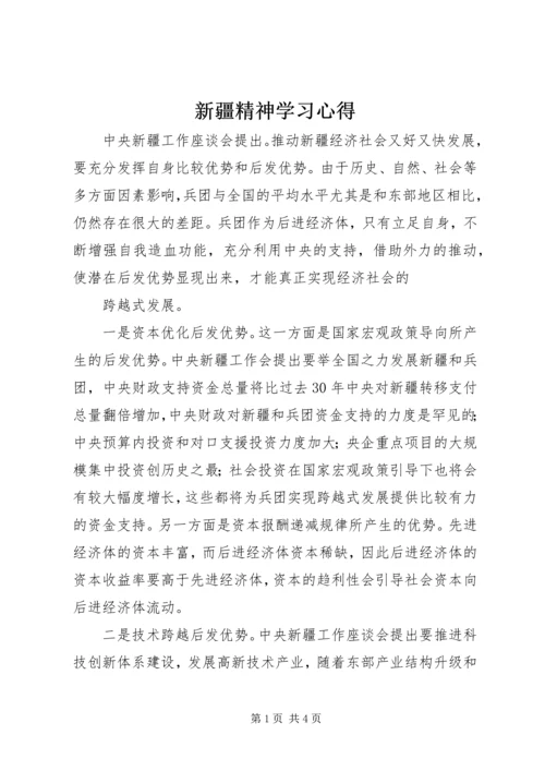 新疆精神学习心得 (5).docx