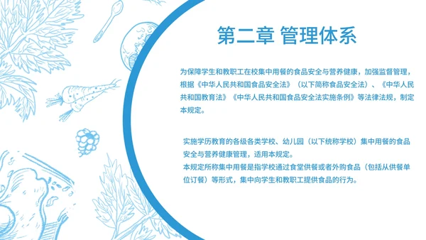 蓝色简约风食品安全管理PPT模板
