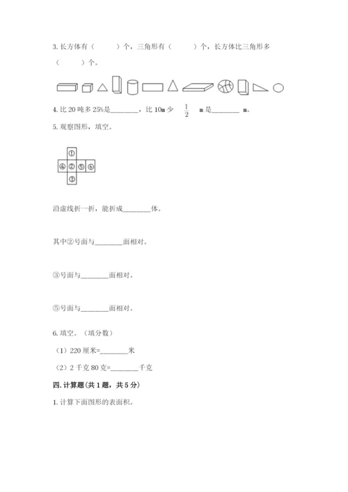 人教版五年级下册数学期末测试卷精品【巩固】.docx