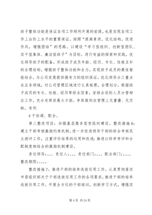 群众路线教育实践活动领导班子整改方案.docx