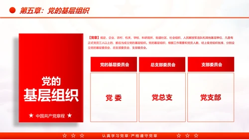 中国共产党章程党章党规学习解读PPT模板