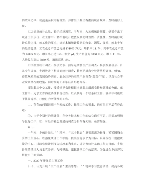 精编之乡镇统计个人工作总结范文三篇.docx