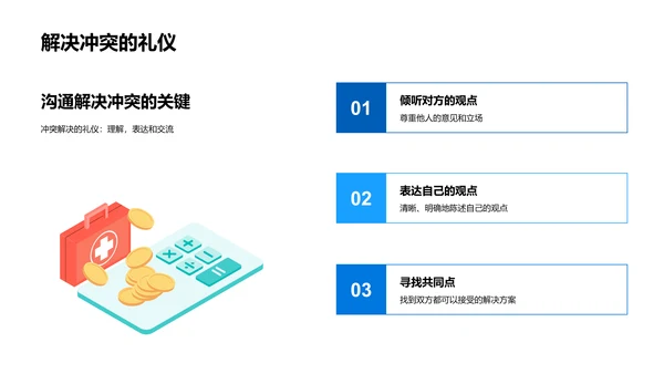 礼仪知识教学PPT模板