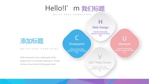 炫彩时尚微立体述职报告工作总结商务通用PPT动态模板