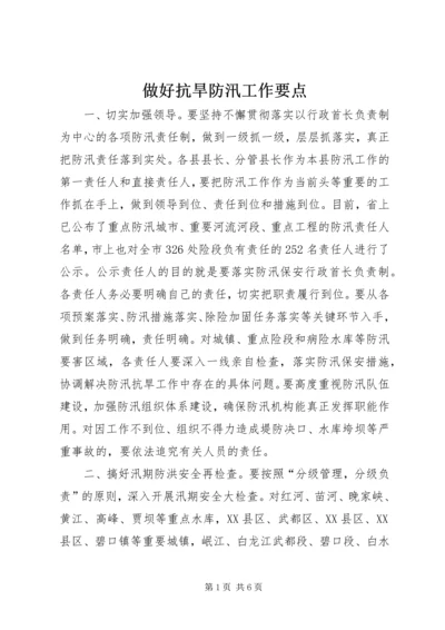 做好抗旱防汛工作要点.docx