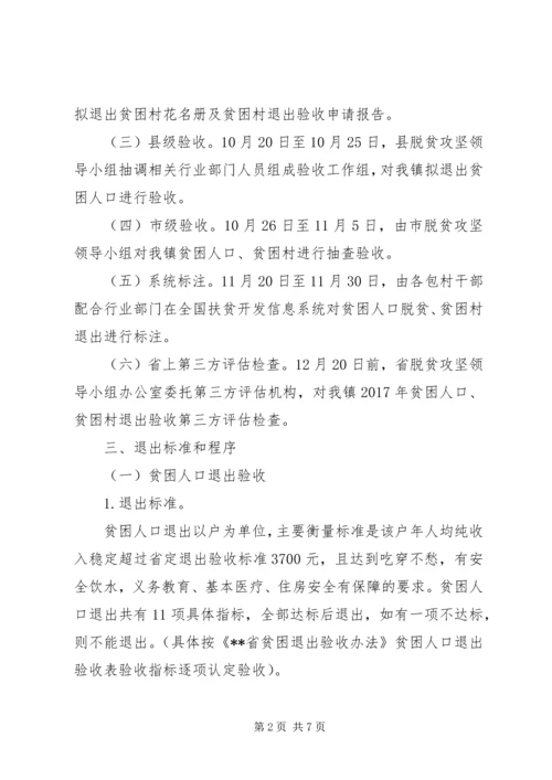 镇贫困退出验收工作实施方案.docx