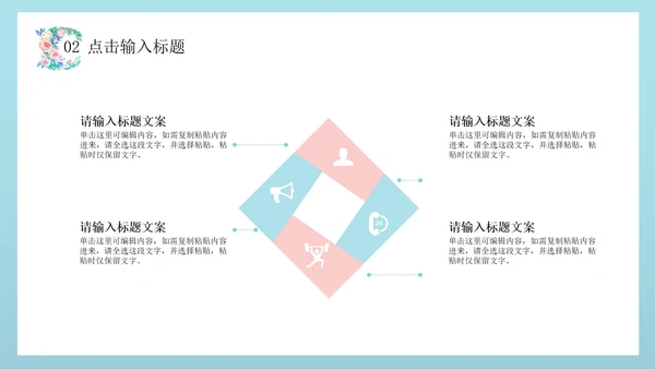 绿色文艺花卉总结汇报PPT模板