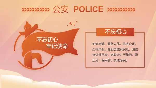 红色大气公安警察年终工作总结PPT
