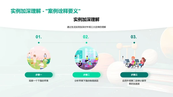 探索牛顿三大定律PPT模板