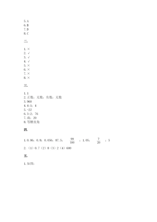 人教版数学六年级下册试题期末模拟检测卷附完整答案【夺冠系列】.docx