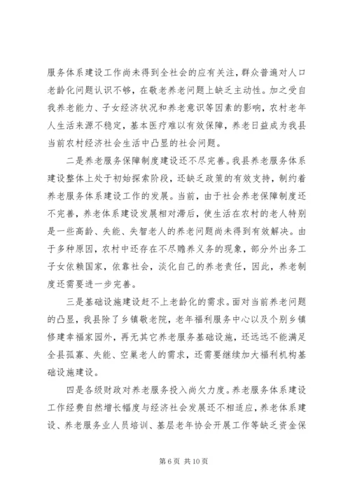 县社会养老服务体系建设工作调研报告.docx