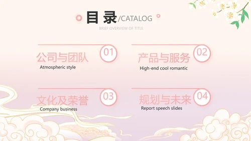 粉色中国风化妆品企业宣传介绍动态PPT模板