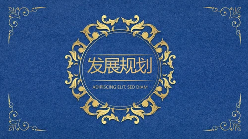 蓝色高端欧式风格商业计划书PPT动态模板