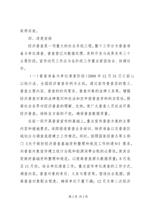 街道社区第二次经济普查宣传工作安排.docx