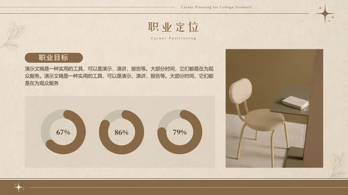 美拉德色大学生职业生涯规划PPT模板